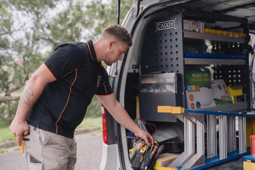 Licensed West Pennant Hills electrician working on a residential job